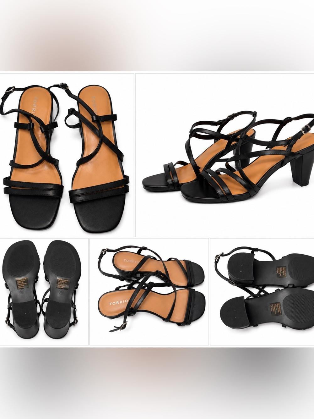 torrid Black Multi-Strap Flat Sandals